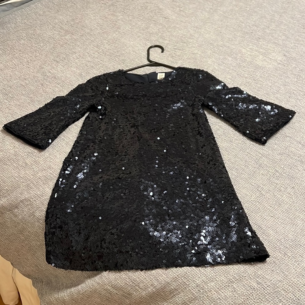 Sequined dark navy blue holiday dress from GAP